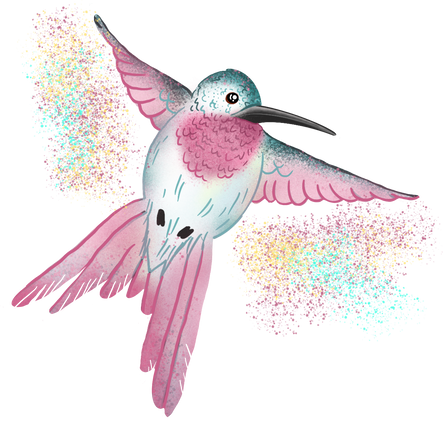 Colorful Organic Hummingbird